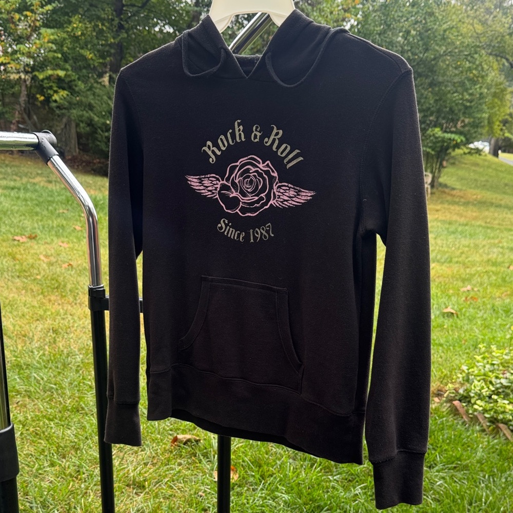 Aeropostale Black Hoodie with Logo Patch